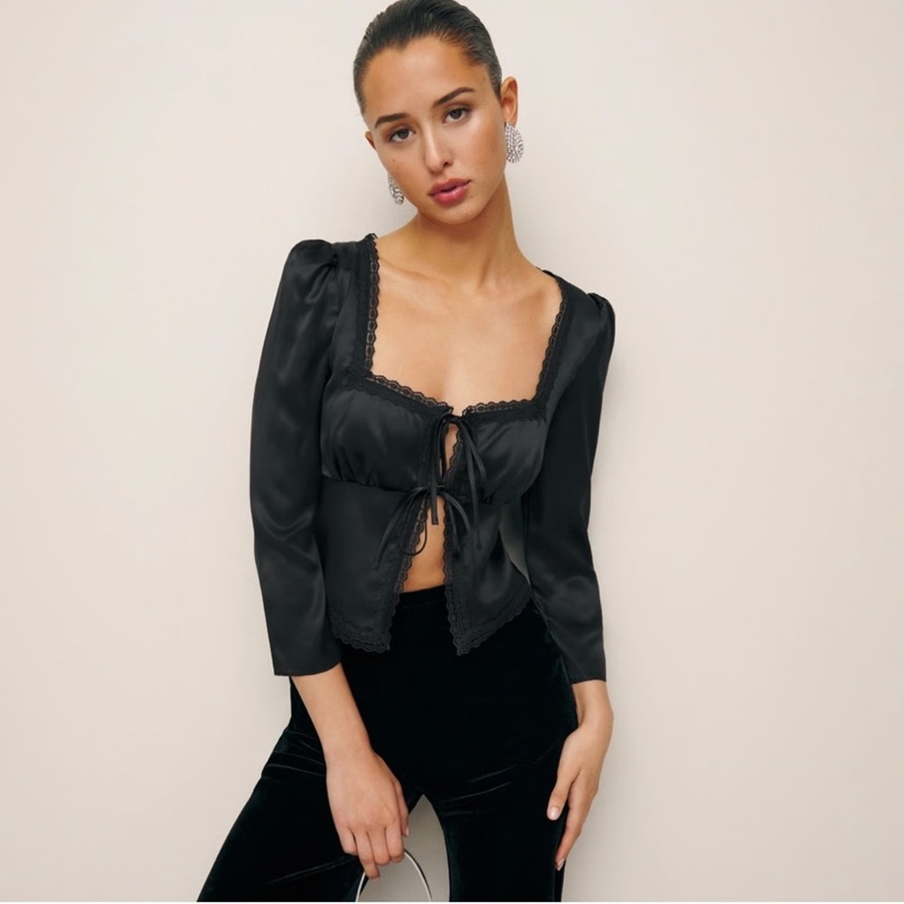 Reformation Lucinda Silk Top